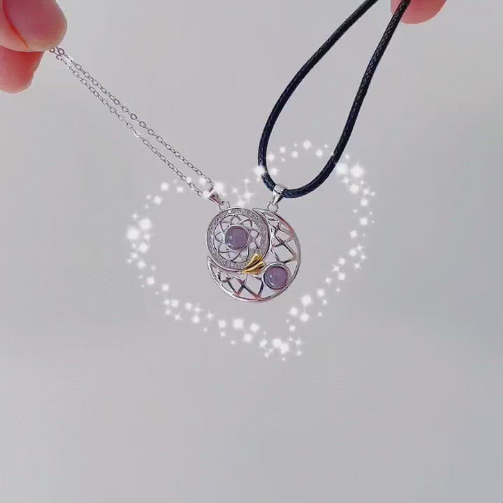 Couple set photo projection necklace is perfect gift for girlfriend and boyfriend
