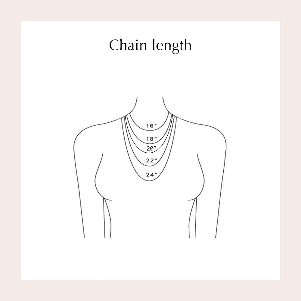 Customodish projection necklace chain length