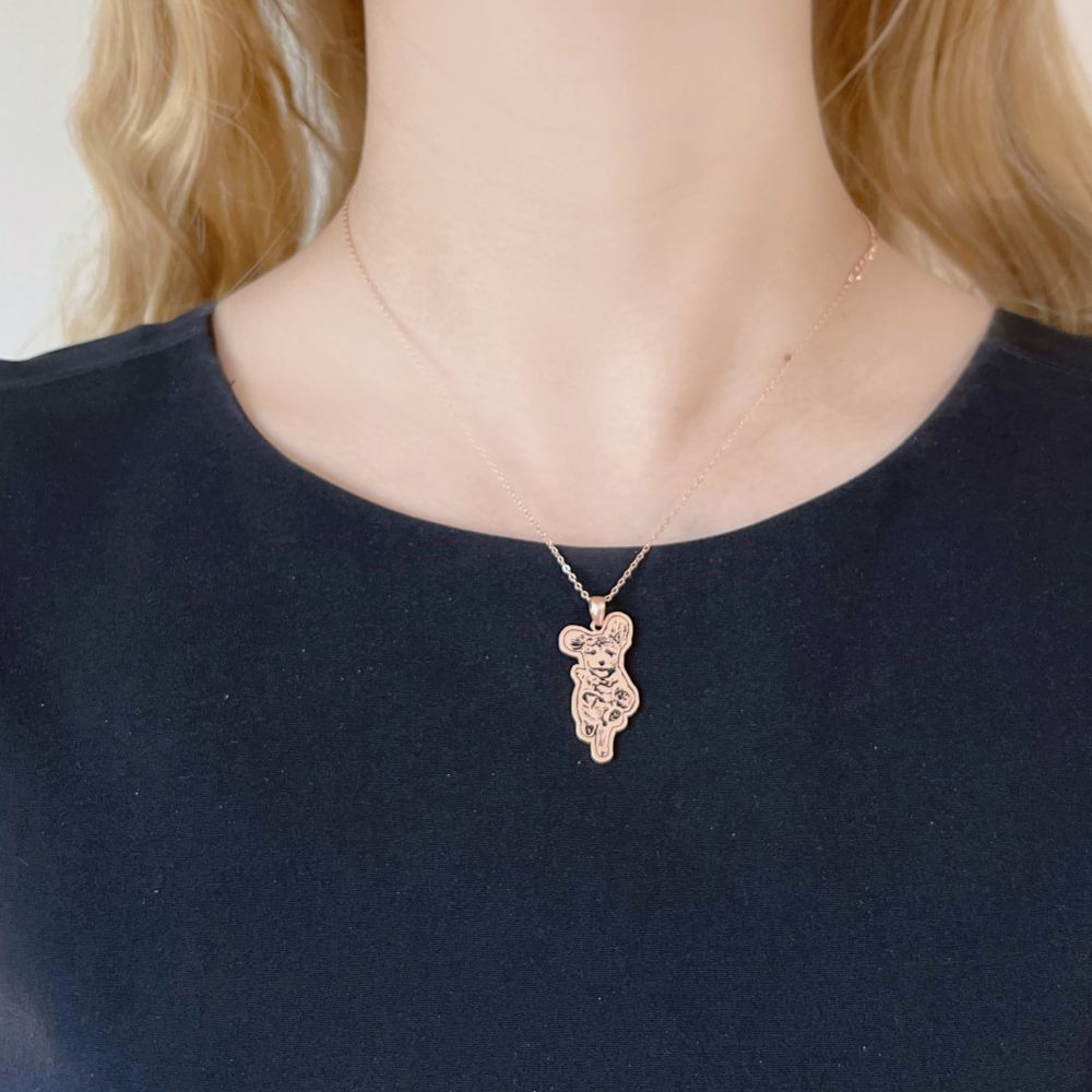 Photo engraved necklace