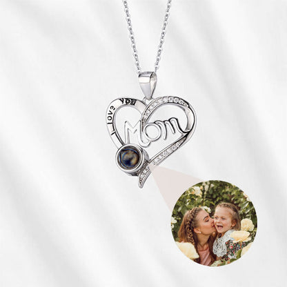 Mom Necklace with Picture Inside