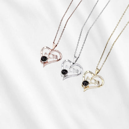 Mom Necklace with Picture Inside