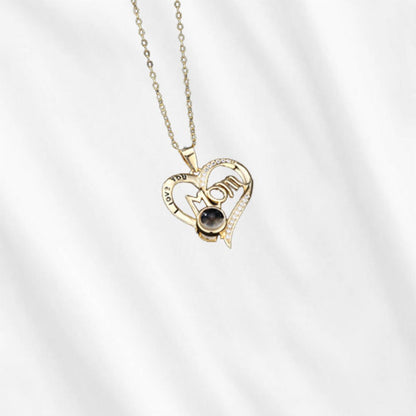 Mom Necklace with Picture Inside