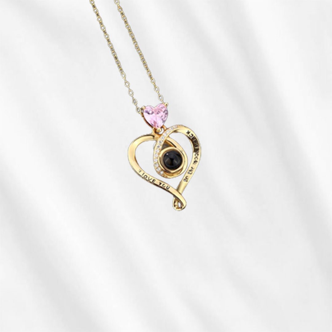 This pick heart picture necklace, coming with a jewelry box, is a perfect gift for the one you love!
