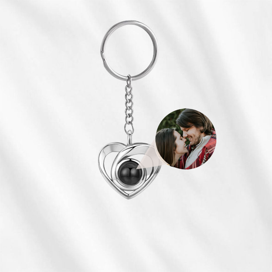 A heart shape photo projection keychain is a perfect gift for the women you love!
