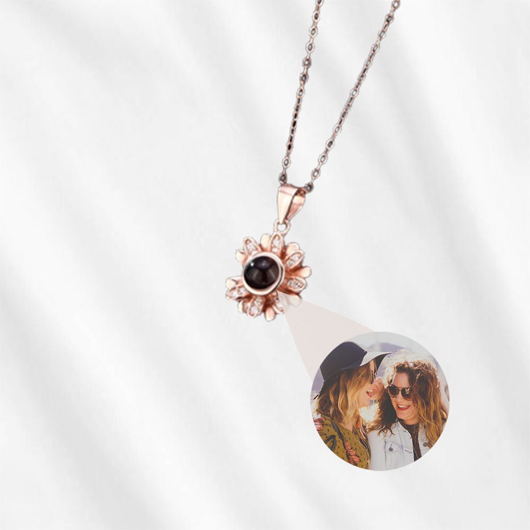 This daisy necklace with hidden picture is a perfect gift for her.