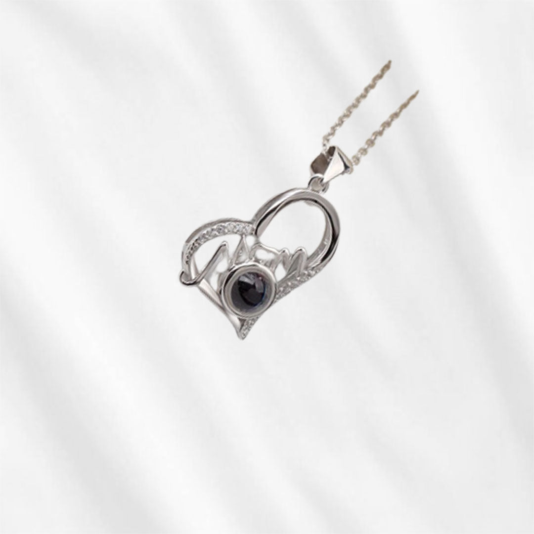 A specially designed projection necklace for your beloved mom.