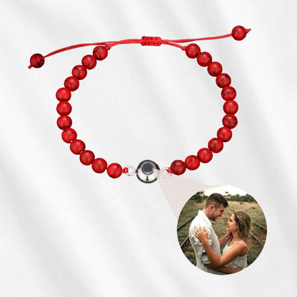 Beaded Bracelet with Picture Inside