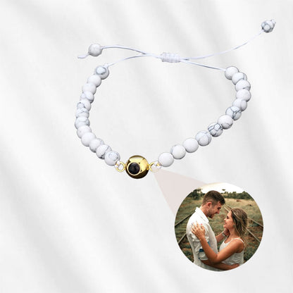 Beaded Bracelet with Picture Inside