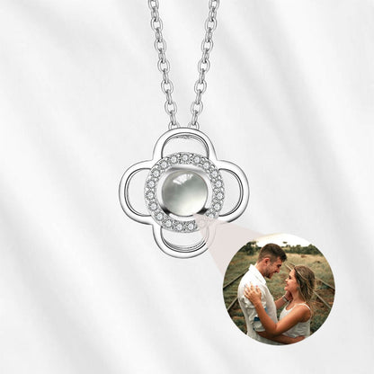 clover photo projection necklace
