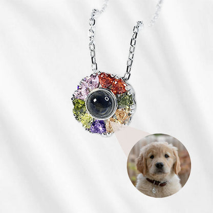 Colorful Necklace with Picture Inside