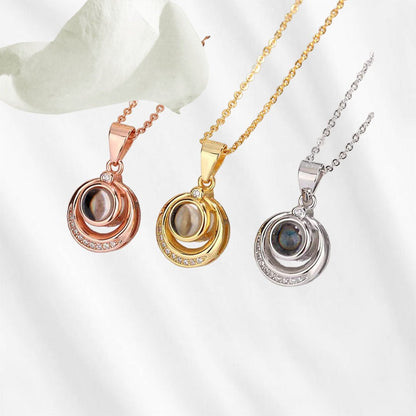 Circle Necklace with Picture Inside