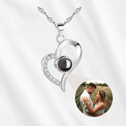 heart photo Projection necklace