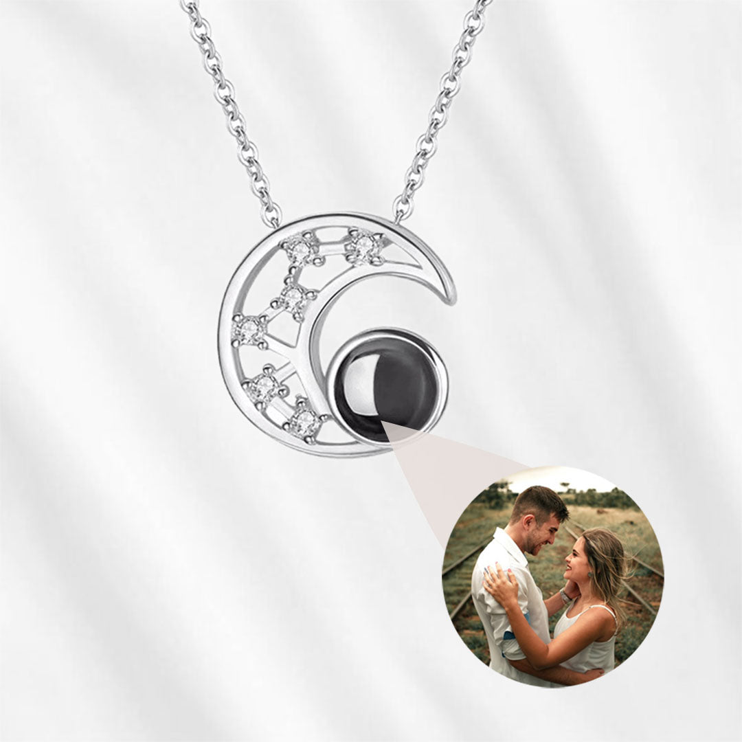 Moon projection necklace