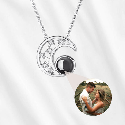 Moon projection necklace