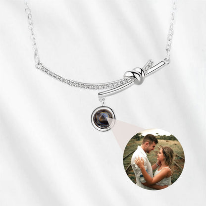 Soft Bow Necklace with Picture Inside
