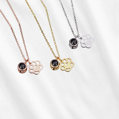 Pet Memorial Necklace with Picture Inside