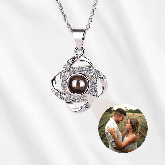 Photo projection necklace.