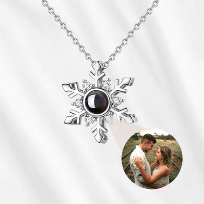 Snowflake Custom Photo Projection Pendant
