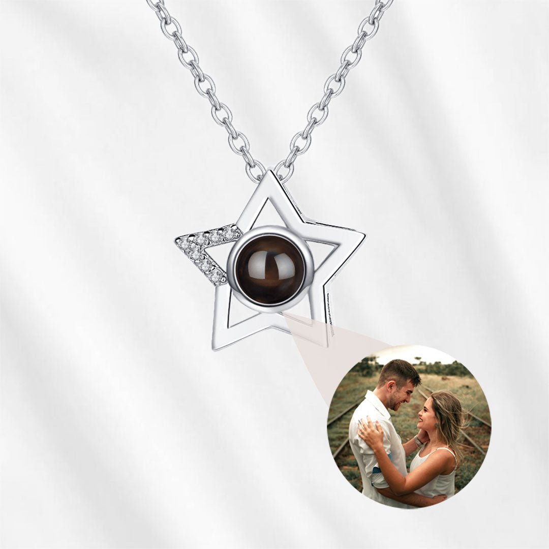 Photo projection necklace star