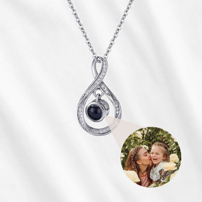 Water Drop Necklace You Can See a Picture Through