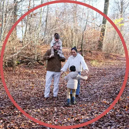Zoomed-out family photo example to avoid